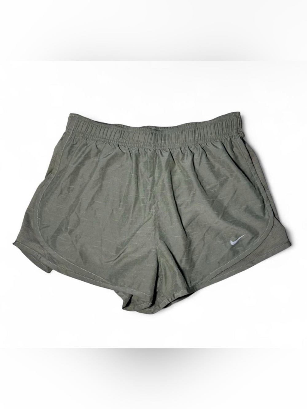 Nike grey/green heathered running shorts with drawstring Size M⏹️